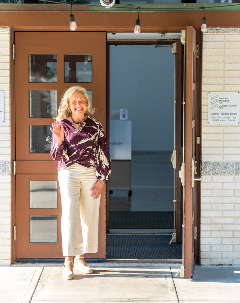 Greeter at outer door