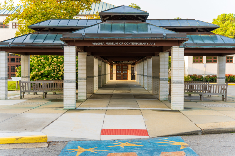 Covered walkway at entrance